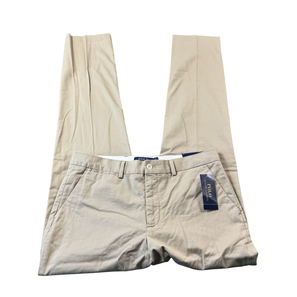 Polo Ralph Lauren Womens Premier Stretch Super Slim Khaki Chino Pants Tan 20 NWT